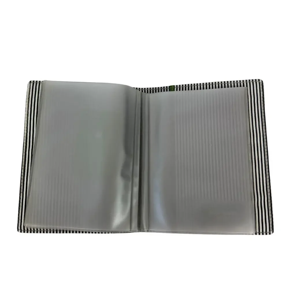 Kate Spade Elyce Black Green Canvas Brag Book Photo Album with Box 6.5